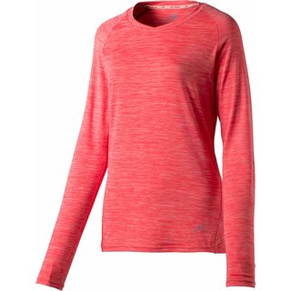 D-T-Shirt lang Rylunga II MELANGE/ RED.