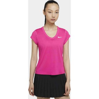 W NKCT DRY TOP SS VIVID PINK/WHITE