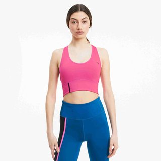 MID IMPACT LONG LINE BRA LUMINOUS PINK