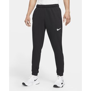 M NK DRY PANT TAPER FLC BLACK/WHITE