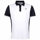 DAVIES Polo Shirt M white/black