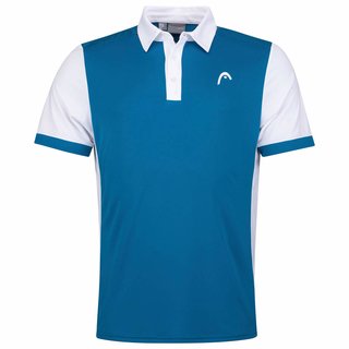 DAVIES Polo Shirt M blue/white