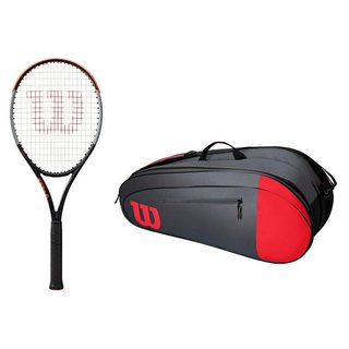 Schläger-Set Tennis - BURN 100ULS V4.0 TNS RKT N/A + TEAM 6PK Red/Gray